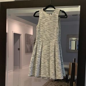 H&M White and Silver Glitter Sleeveless Cocktail Dress. Size 6